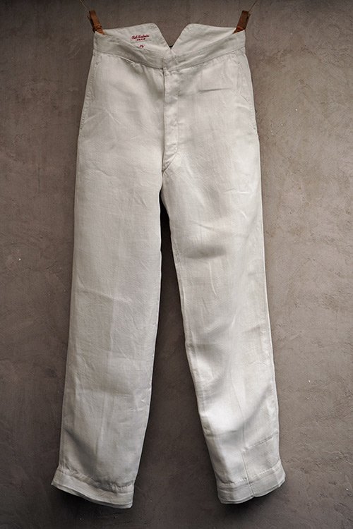 early 20th c. white linen trousers 