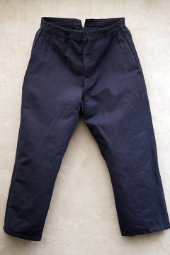 cir.1930's blue linen work trousers dead stock