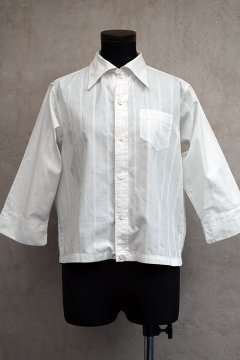 cir.1930's white striped blouse 