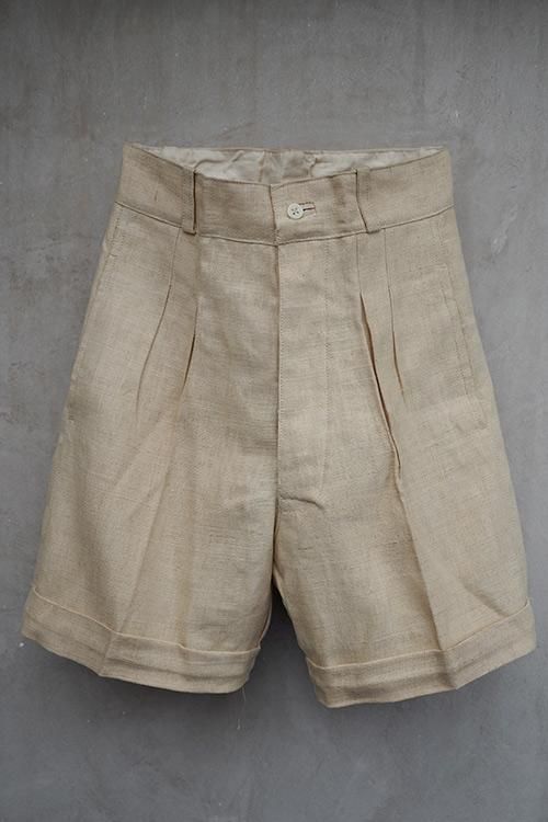 1930's linen short ショートパンツ antique 1930's linen short ショートパンツ antique 1930's linen short