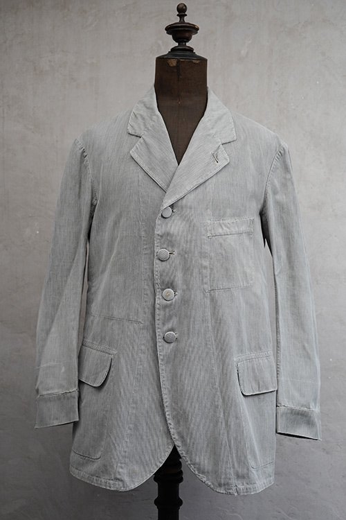 1910's striped cotton sack coat 