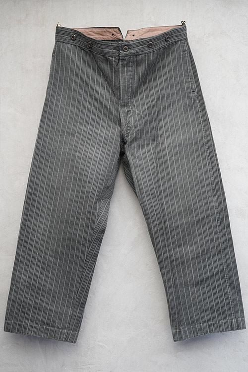 striped work trousers