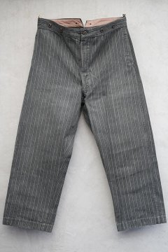 1940's striped cotton work trousers
