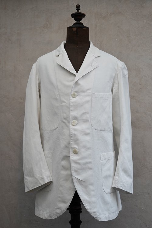 1930's white cotton sack coat - フレンチ・ヴィンテージ
