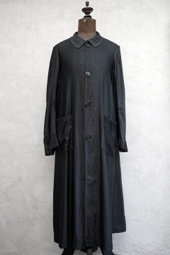 1930's black satin long coat