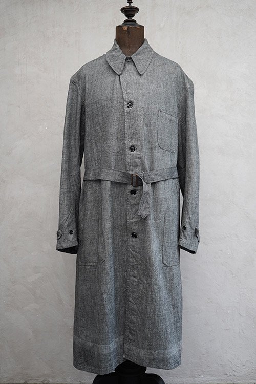 1940's -1950's linen × cotton atelier coat - フレンチ