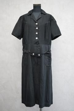 cir.1930's black S/SL dress