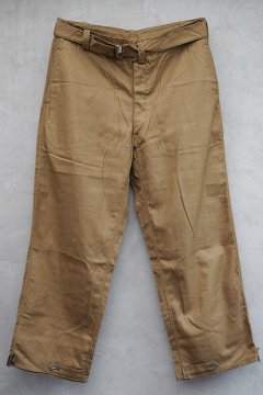 1940's French military brown twill trousers