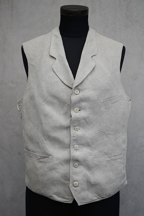 early 20th c. linen gilet - フレンチ・ヴィンテージ アンティーク ...
