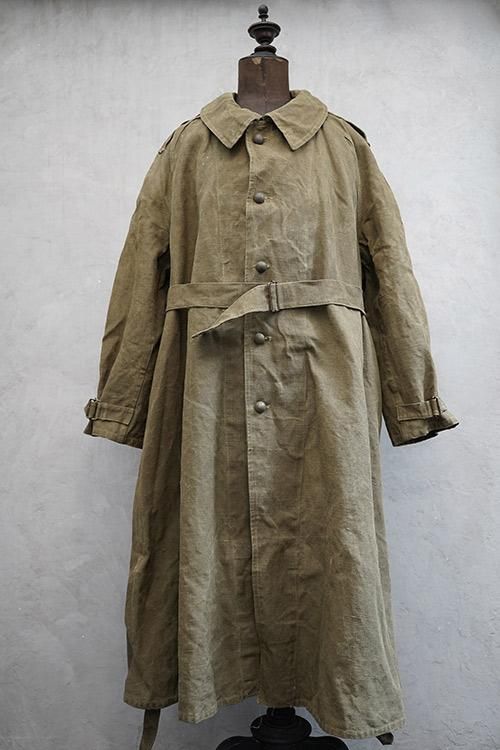 1940's-1950's M35 linen motorcycle coat with liner size2 washed ...