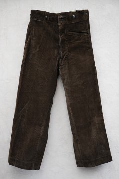 ~1930's brown cord trousers added unusual pocket