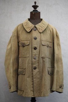 cir.1940's cotton linen canvas hunting jacket