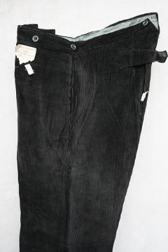 ~1940's black corduroy work trousers dead stock