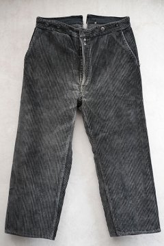 1940's-1950's black corduroy work trousers