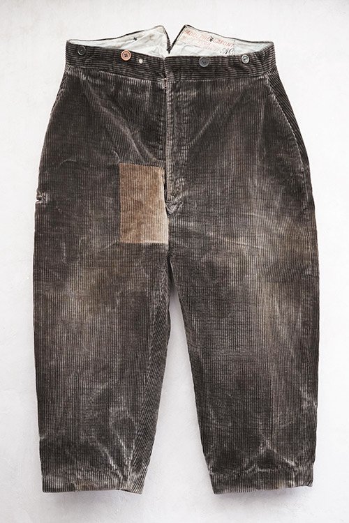 1930's dark brown corduroy trousers 