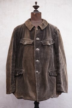 1930's dark brown corduroy hunting jacket 