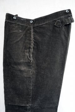 1930's-1940's dark brown corduroy work trousers 