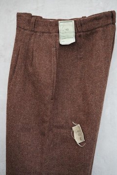 1930's-1940's red brown wool trousers dead stock
