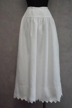 early 20th c. white long skirt