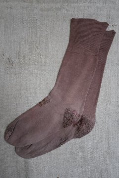 ~1930's well darned cotton socks 