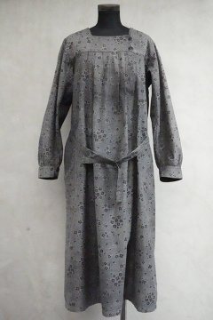 ~1930's gray printed dress 