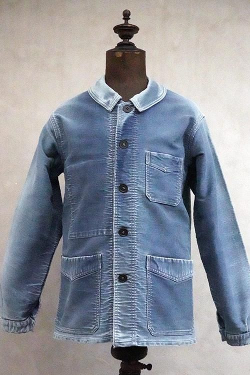 1940's-1950's blue moleskin work jacket 