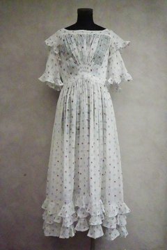 mid 19th c. printed mousseline dress