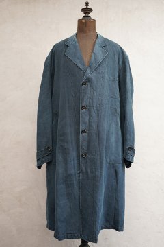 ~1930's indigo linen maquignon coat 