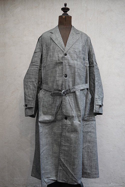 1940's linen chambray atelier coat 