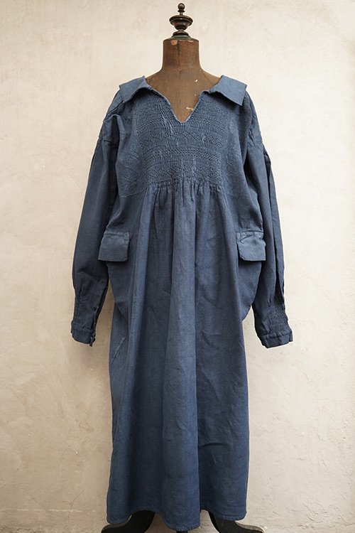 early 20th c. linen shepherd's work smock 