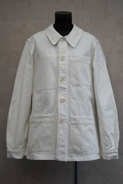 1940's-1950's white cotton twill work jacket