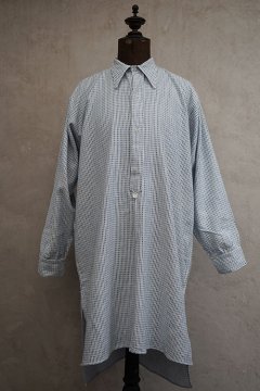 1930's-1940's blue striped cotton shirt dead stock