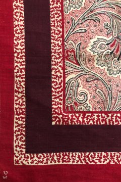 19th c. printed red scarf 