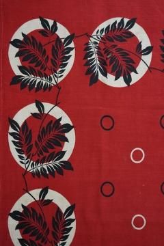 ~1930's printed red scarf 