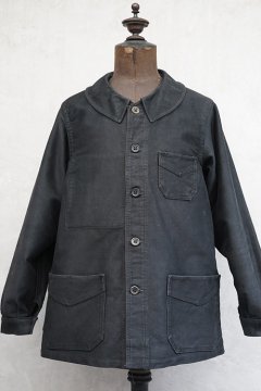 1930's-1940's black moleskin work jacket