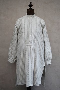 early 20th c. indigo striped cotton shirt