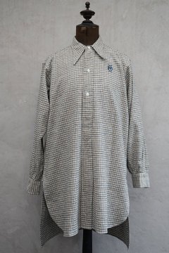 ~1940's brown checked cotton shirt 