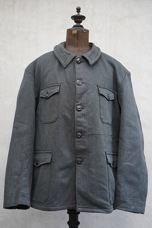 1940's-1950's gray pique hunting jacket dead stock - フレンチ 