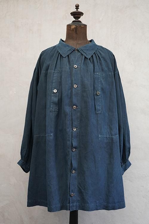 1900s French vintage Indigo linen smock | www.innoveering.net