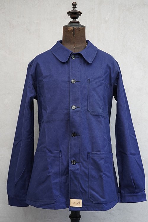 cir.1950's blue cotton twill work jacket dead stock - フレンチ・ヴィンテージ　 アンティーク古着「Mindbenders and Classics」