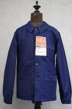 mid 20th c. blue moleskin work jacket dead stock