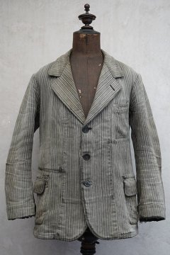 1930's-1940's striped pique work jacket