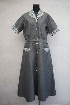 1950's  gray S/SL work dres deadstock