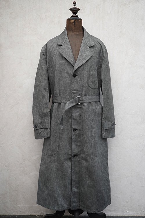 1940's salt&pepper cotton atelier coat dead stock - フレンチ