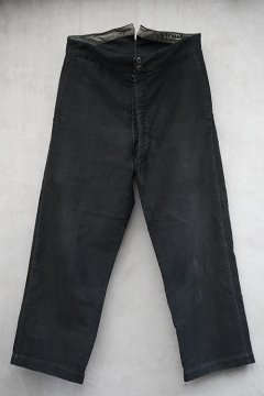1930's-1940's black moleskin work trousers