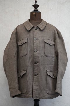 cir.1940's-1950's brown salt&pepper pique hunting jacket dead stock