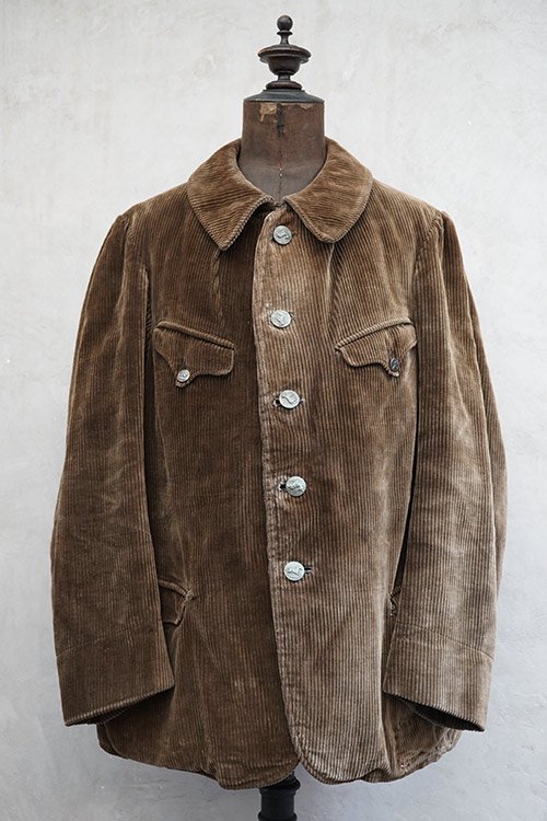1930's-1940's brown corduroy hunting jacket - フレンチ ...