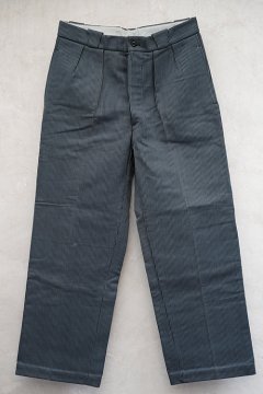 1930's-1940's striped pique work trousers dead stock