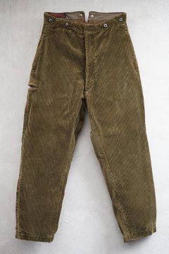 1930's brown corduroy work trousers 