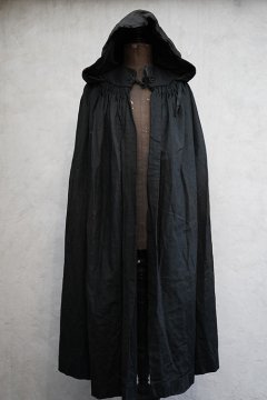 19th c. black hooded cloak